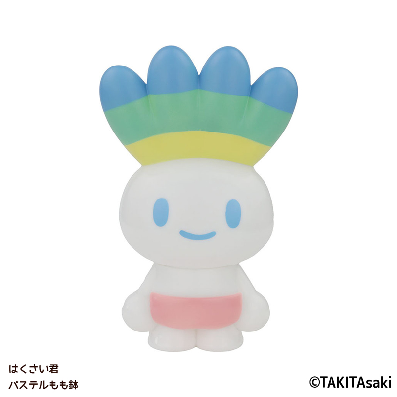 タキタサキ はくさい君 ソフビ スタンダードカラー タキタサキ ソフビフィギュア はくさい君 パステルもも鉢